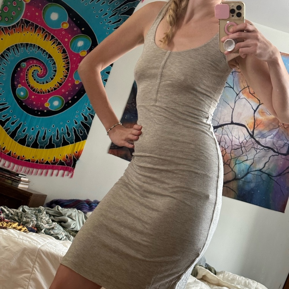 Cream Glitter Dress Mid Length Sleeveless Summer White Fitted Dress